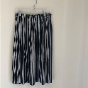 Striped Pleated Skirt (With Pockets!)